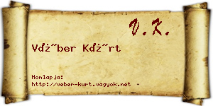 Véber Kürt névjegykártya